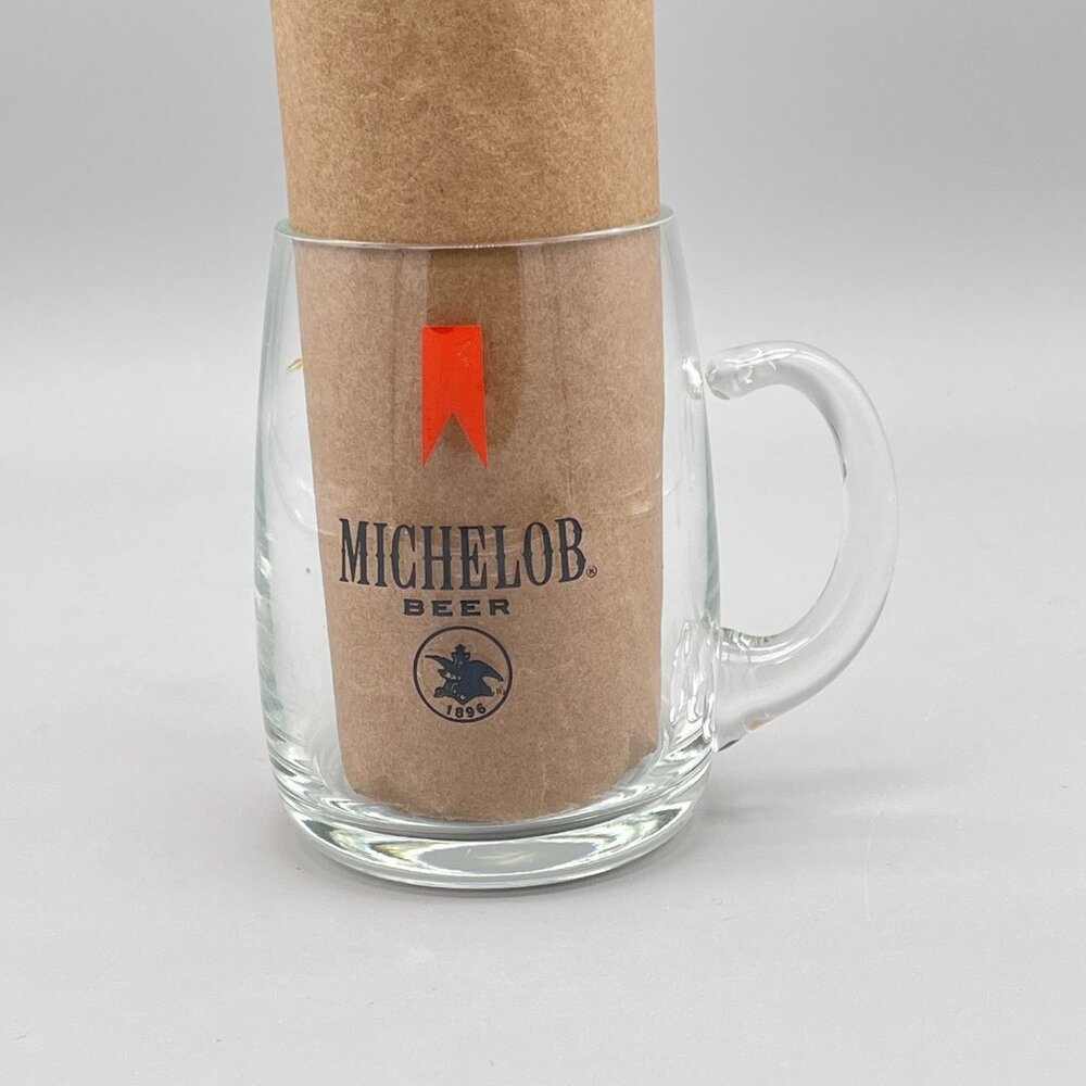 Vintage Michelob Beer Logo 4.5" Handled Beer Mug Glass